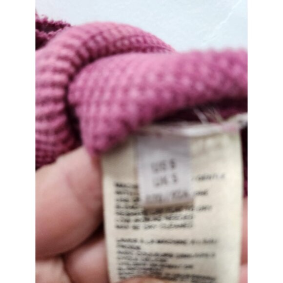 Anthropologie Maeve Womens Top Small Pink Tie Dye Thermal Cowl Neck BOHO - Picture 5 of 9